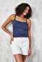 Navy Blue Thin String Strap Cotton Basic Undershirt 27274 - 2