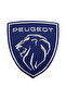 Peugeot Logo New Rigging 3D METALLIZED Sticker Aluminum 2 Pieces Embossed Label 7 cm x 8 cm
