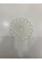 6 Pieces Dream Tulle Wind Rose Patterned Embroidered Coffee Side Presentation Napkin & Under Cup - 2