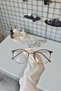 Brown Gradient Round Unisex Women's and Men's Blue Block Glasses with Transparent Blue Light Protection Filter - 4