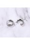 Classic Hexagonal Vintage Flat Corner Snap-On Hoop Stainless & Tarnish-Resistant 316L Steel Earrings - 2