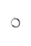Dot Embroidered Hoop Thin Classic Stainless & Tarnish Resistant Unisex Snap-On Gray 316L Steel Earrings - 2