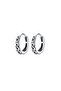 Tribal Patterned Vintage Thin Hoop Gothic Tarnish & Rust Resistant 316L Steel Unisex Earrings - 2
