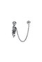 Gothic Skull Dangle Zircon Stone Vintage Nail Model Stainless & Tarnish-Resistant 316L Steel Earrings