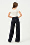 Women's Palazzo Pants Wide Leg High Waist Fabric - 6