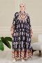 Alaçatı Dress Hijab Dress Summer Dress Shawl Pattern Dress Water Pattern Dress