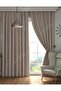 Beige Blackout Curtain, Light-Blocking Sunshade, Pleatless, First Quality, Single Panel Drapery