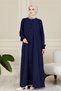 Shirt Collar Buttoned Front Loose Aerobin Dress Hijab Dress Mother's Dress Prayer Dress - 2