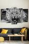 Leopar 5 Parçalı Mdf Tablo - 3