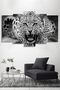 Leopar 5 Parçalı Mdf Tablo - 5