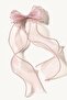 Women's Long Tulle Bow Buckle Powder