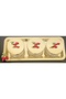 طقم أوعية مع صينية Cherry Gold مكوّن من 3 قطع، يشمل وعاء سكر وطبق تقديم ووعاء مكسرات - 3