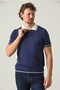 85000 Zippered Polo Collar Men's Knitwear T-Shirt - 3