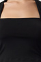 Siyah Kare Yaka Crop Örme Bluz TPRAW25BZ00015 - 5