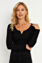 Women's Black Camisole Blouse with Accessories Rlo17