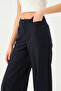 Women's Palazzo Pants Wide Leg High Waist Fabric - 4