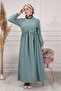 Waist Rope Detailed Hijab Dress - 7