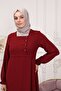 فستان حجاب مريح للاستخدام اليومي بأزرار جانبية - 5