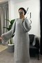 Women's Hair Braid Detail Midi Length Long Winter Knitwear Dress - 8