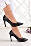 Veronica Black Vegan Jacket Stiletto 9 Cm