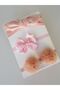 Baby Girl Bandana Hair Clip Set: Peach Pom-Pom, Pink Bow, and Bunny Ears Bandana
