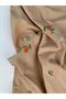 Orange Embroidered Width 140cm 100% Cotton Dress Shirt Holder Cotton Linen Fabric