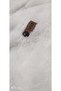 White Plush Chest Leather Labeled Jacket with Buttons - 3