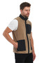 Men's Polar Fleece Sleeveless Double Color Vest 3 Pockets Comfort Fit - 2