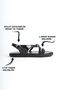 Shiny Black Women's Sandals - Comfortable Low Sole, Double Twist Pattern and Stripe Detailed Summer Slippers - 2