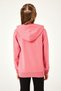 California Print Detailed Hooded Girl's Sweatshirt Dried Rose - 4