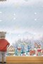 New Year Transparent Snowy City New Year Kids Baby Room Sticker Set Reversible Looking - 6