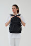 Unisex Crinkle Fabric Waterproof Large Size Multi-Compartment Black Travel Backpack High School Middle School Bag - 4