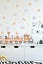 Cute Safari Animals on Train Travel Wall Cabinet Glass Sticker Set - 2