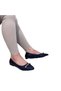 4006 Model Dark Blue Knit Stone Detailed Stylish Wedding and Daily Ballerinas - 2