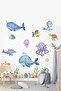 Educational Cute Sea Animals and Plants Sticker Set (Large Size) Ocean Animals Sticker