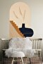 Bohemian Style Vase on the Ladder Abstract Art Special Design Wall Sticker