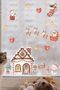 Christmas Winter House Snowman And Santa Claus Winter Figures Hearts And Stars New Year Sticker Set - 4