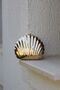 Women's Gold Metal Oyster Form Chain Detailed Evening Bag - 2