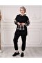Women's Sleeve Plaid Hooded Tracksuit Set - 2