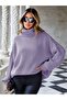 Wool Look Oversize Women's Sweater - 4