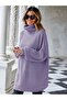 Wool Look Oversize Women's Sweater - 3