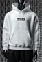 Tiger Gym Front and Back Printed 3 Yarn Wide Fit White Hooded Sweatshirt - 2