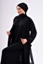 Fabric Dubai Silk Luxury Abaya Black Lace High-Quality Hijab Outerwear for Special Occasions