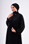 Fabric Dubai Silk Luxury Abaya Black Lace High-Quality Hijab Outerwear for Special Occasions - 5