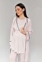 Breastfeeding Featured Dressing Gown Maternity Maternity Pajama Set - 3