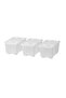 Glis Box with Lid, White Transparent 17X10 cm 3 Pieces