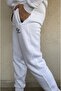 Unisex Soft Fabric Black Embroidered Tracksuit Set, 3 Thread White Raised Winter Women's Sweatshirt - 6