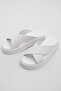 Women's Genuine Leather Daily Slippers Thick Sole Encor White - 2