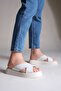 Women's Genuine Leather Daily Slippers Thick Sole Encor White - 3