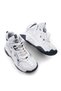 Women's Sneakers Thick Sole Ankle Lace-Up Sports Shoes Punes Gray
